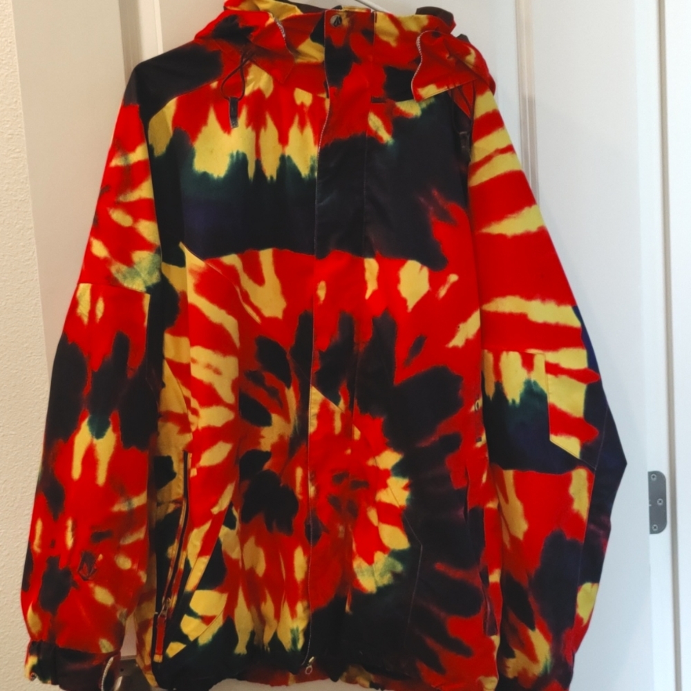 RARE Tie Dye Volcom Snowboarding Jacket